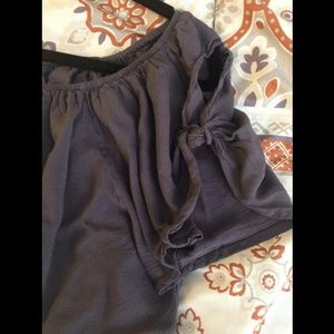 altar'd state Grey Cold Shoulders Blouse